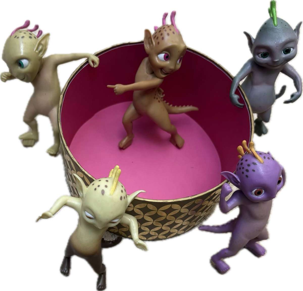 Cadbury Martian pvc alien figure  lot of 5