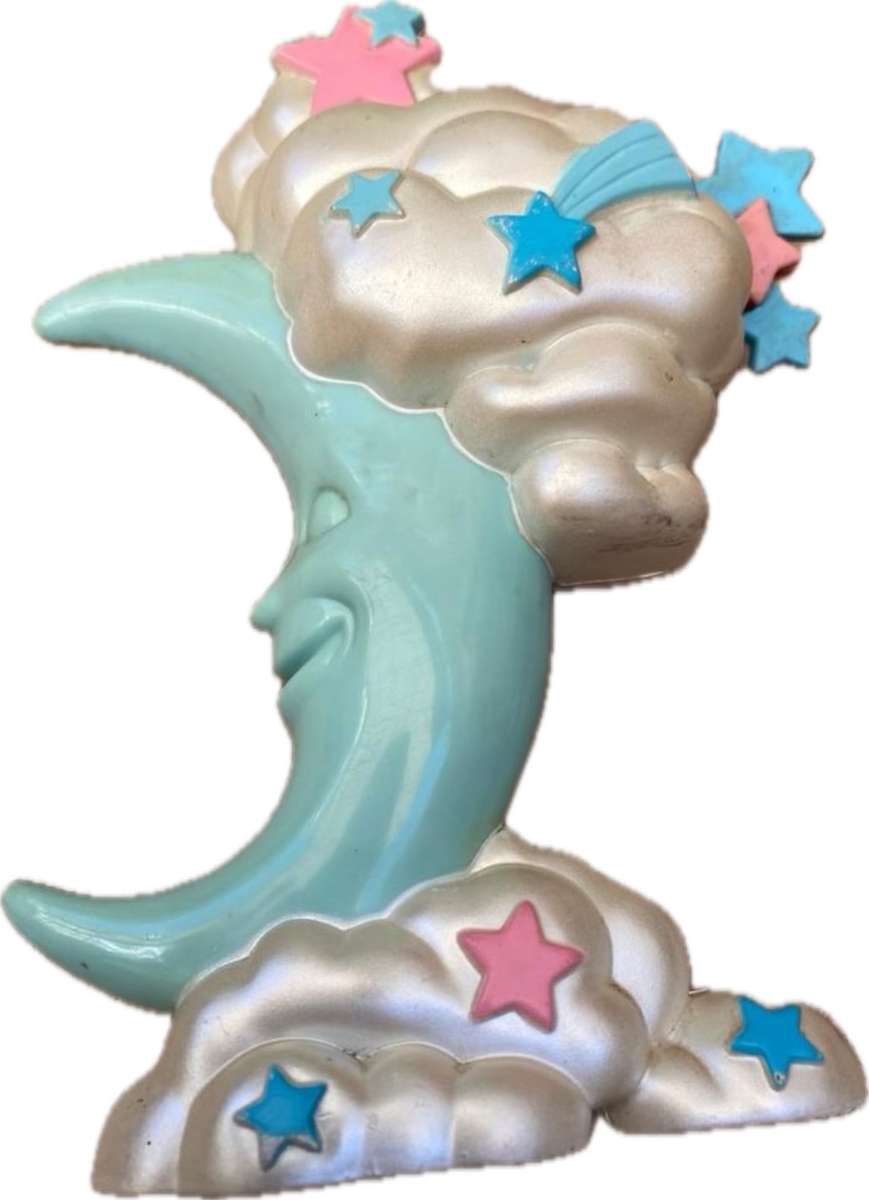 Vintage sky dancer moon face base pvc 90s