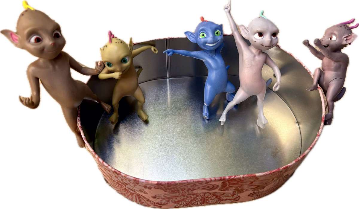 Cadbury Martians pvc alien lot of 5