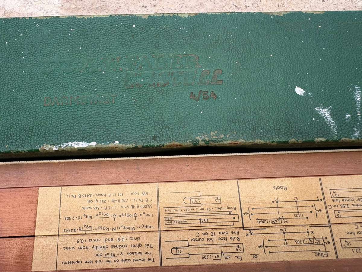 Vintage Faber Castell slide rule 4/54
