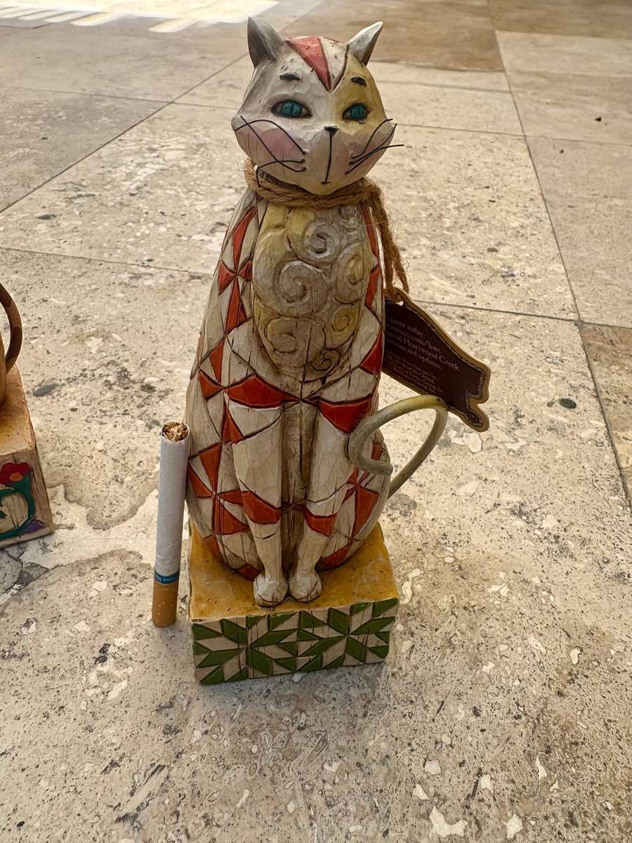 JIM SHORE 2003 Heartwood Creek Jasper and Abraham Decorative Cat Figurine pair