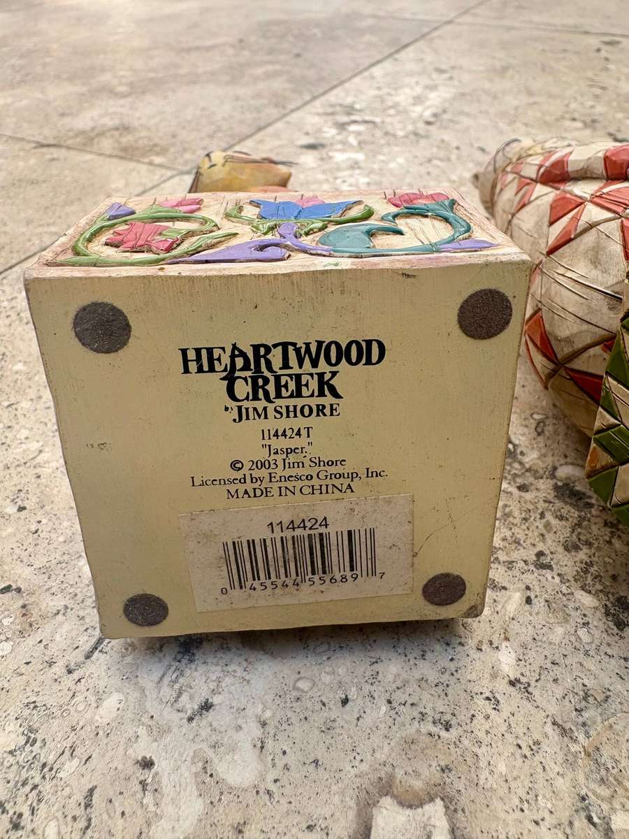 JIM SHORE 2003 Heartwood Creek Jasper and Abraham Decorative Cat Figurine pair
