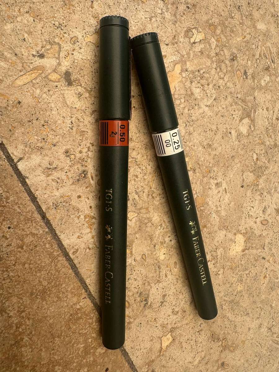 Faber Castell TG1-S Technical Drawing Pen Pair 0,25  and .0.50