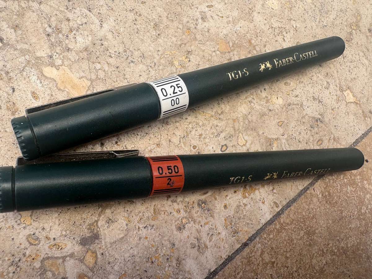 Faber Castell TG1-S Technical Drawing Pen Pair 0,25  and .0.50
