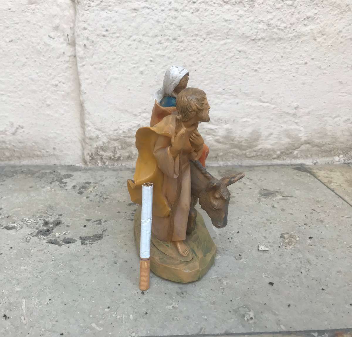 Fontanini religious flight to safety nativity figure Joseph Mary Jesus