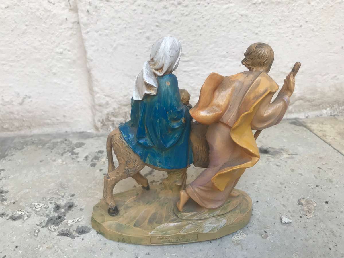 Fontanini religious flight to safety nativity figure Joseph Mary Jesus