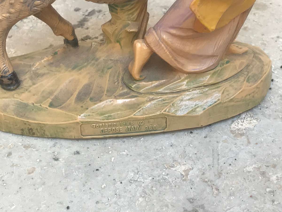 Fontanini religious flight to safety nativity figure Joseph Mary Jesus