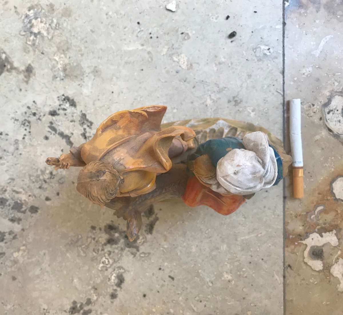 Fontanini religious flight to safety nativity figure Joseph Mary Jesus