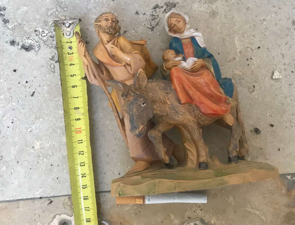 Fontanini religious flight to safety nativity figure Joseph Mary Jesus