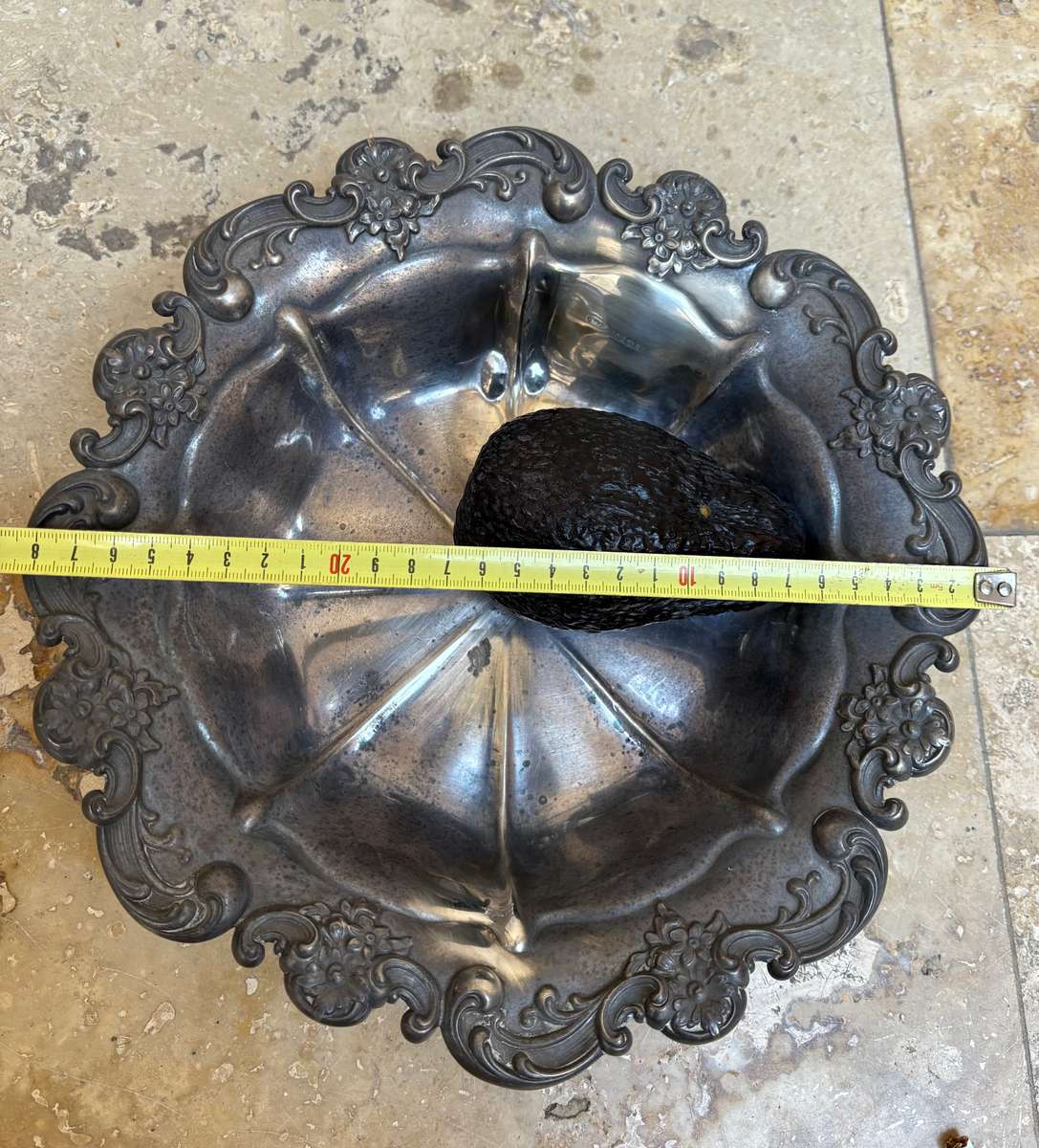 Vintage Sterling silver ornate fruit bowl , 444g