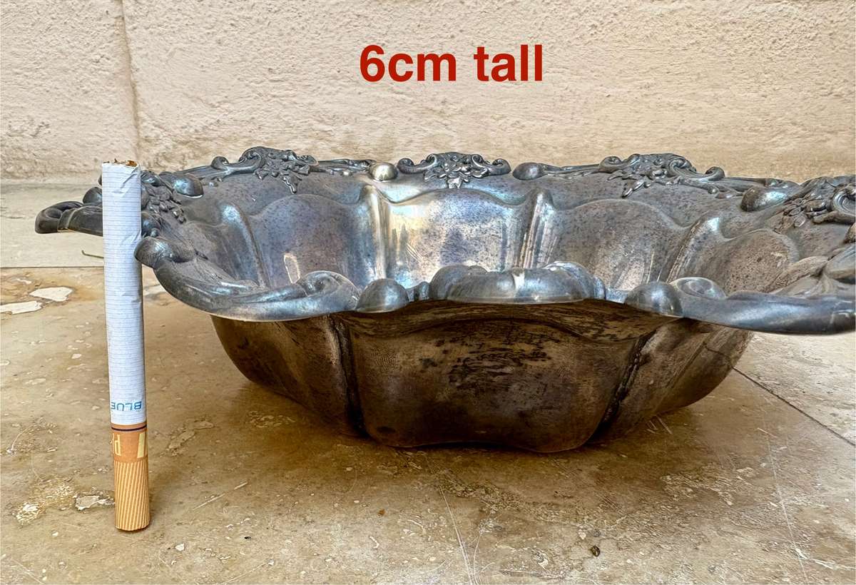 Vintage Sterling silver ornate fruit bowl , 444g