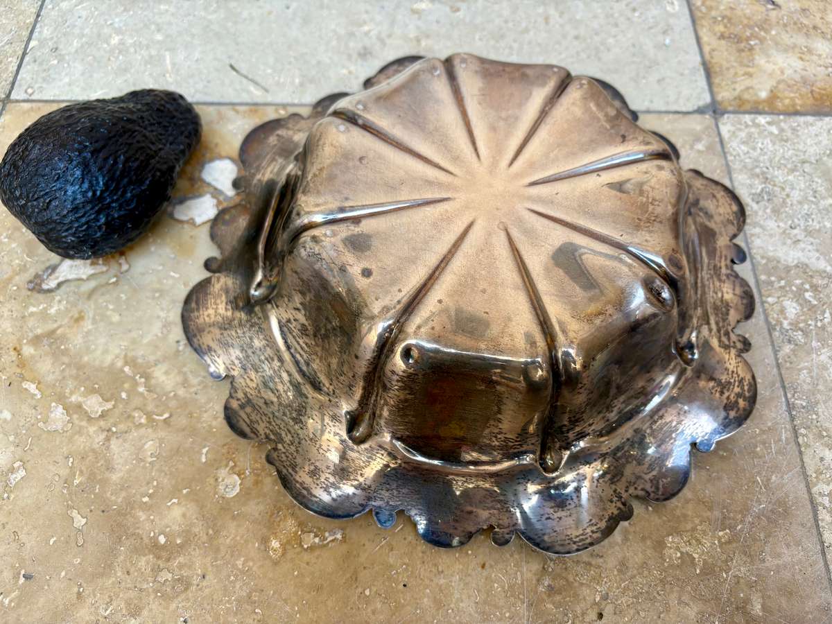 Vintage Sterling silver ornate fruit bowl , 444g
