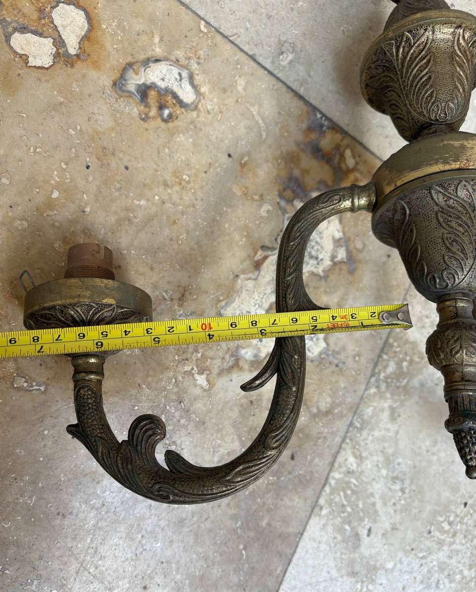 Vintage brass chandelier 3 arm