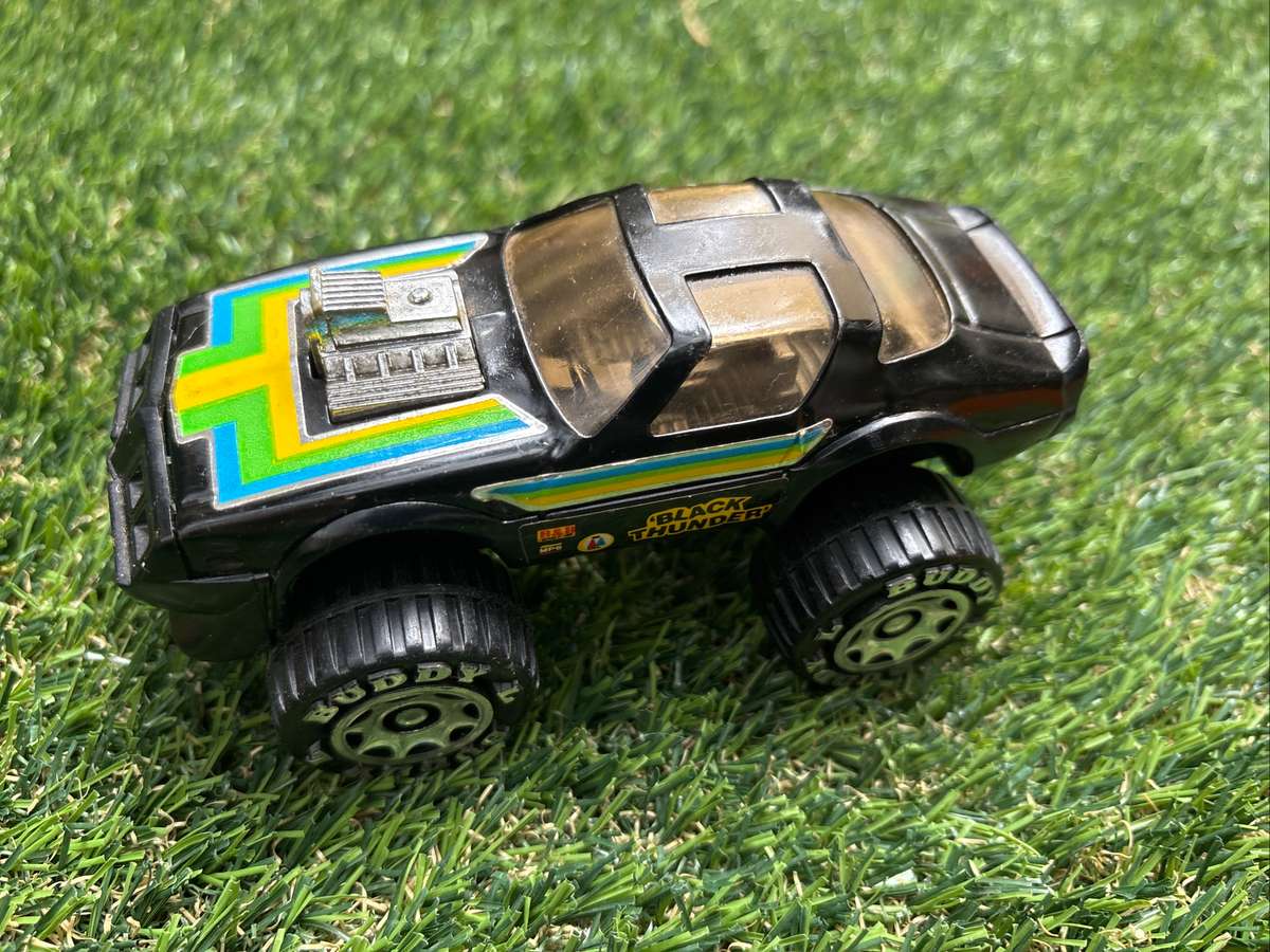Vintage Buddy L Japan  black thunder car 4x4 1984