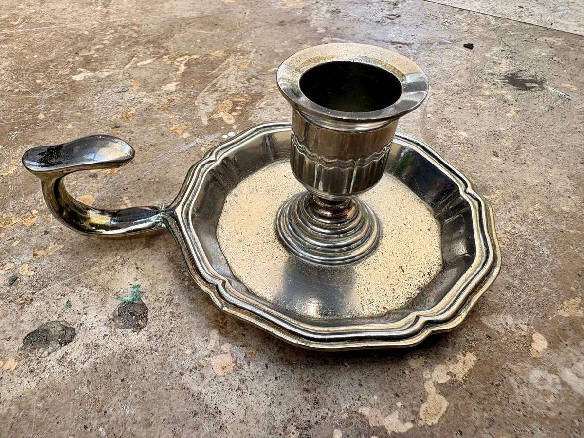 Vintage chamberstick candle holder lot of 3