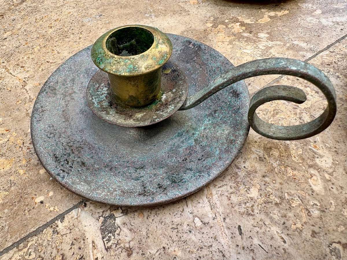 Vintage chamberstick candle holder lot of 3
