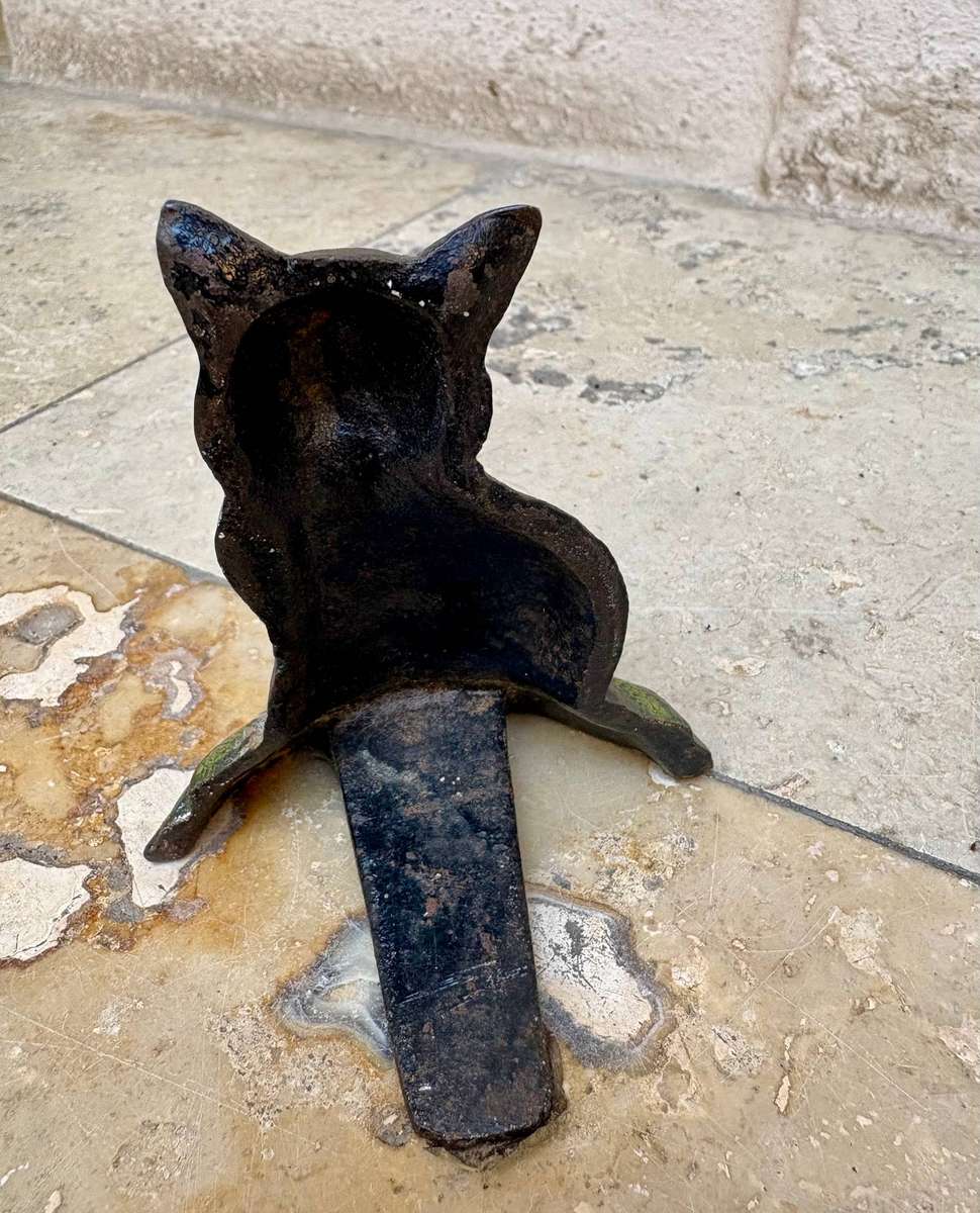Vintage cast iron Cat door stop