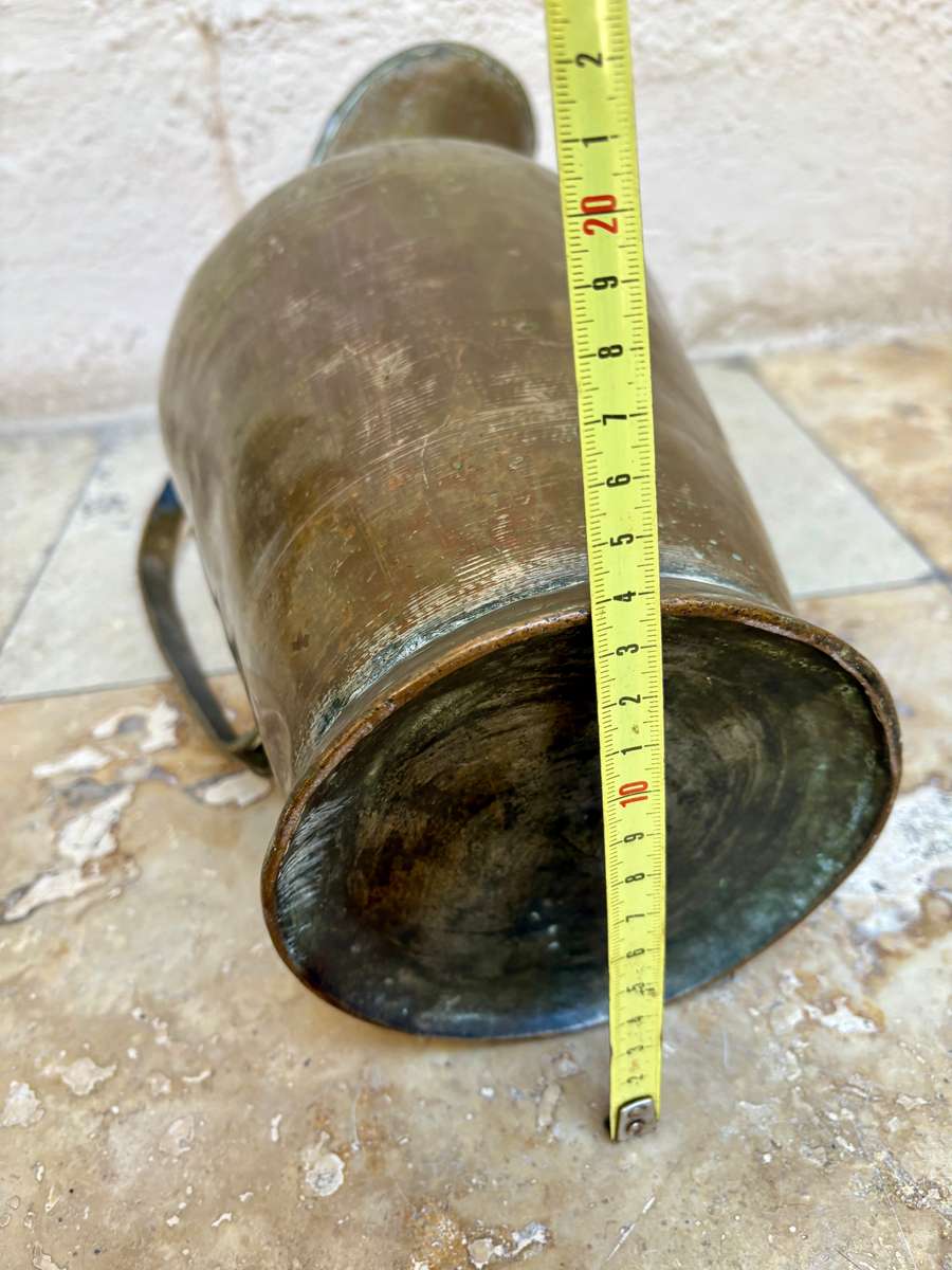 Vintage  heavy brass large water  Pitcher - 1 Gallon