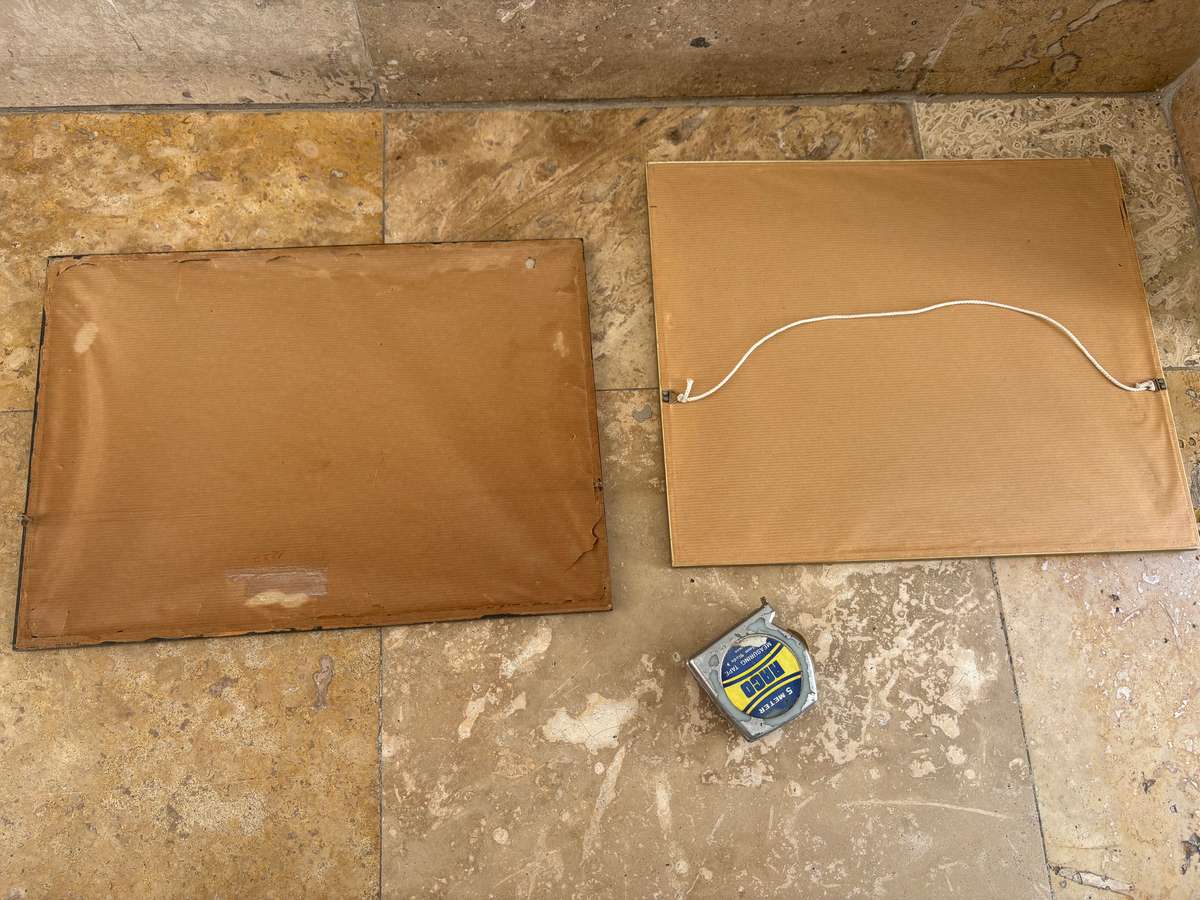 . Vintage pair of Cape Town  Lithograph framed pair castle Table Mountain