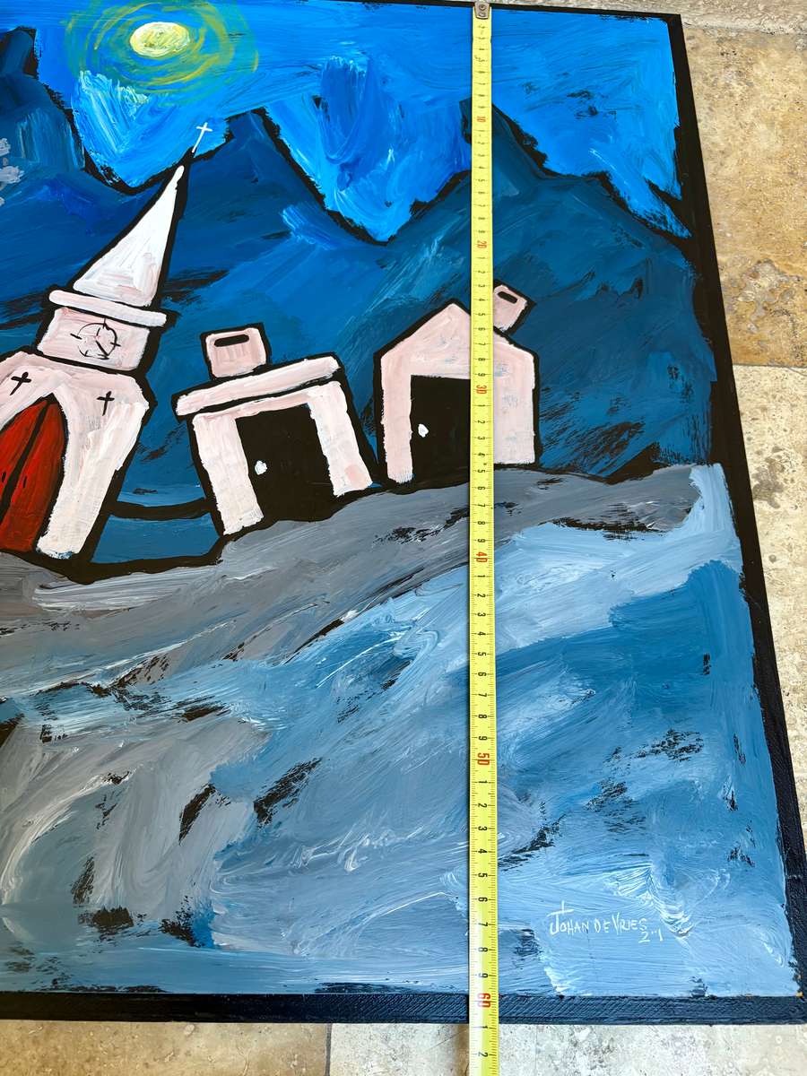 Johan De Vries art on board ,  naive contemporary 2001 (1945-2002)