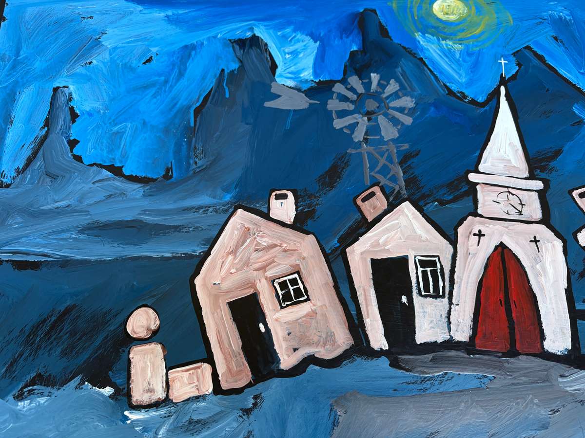 Johan De Vries art on board ,  naive contemporary 2001 (1945-2002)