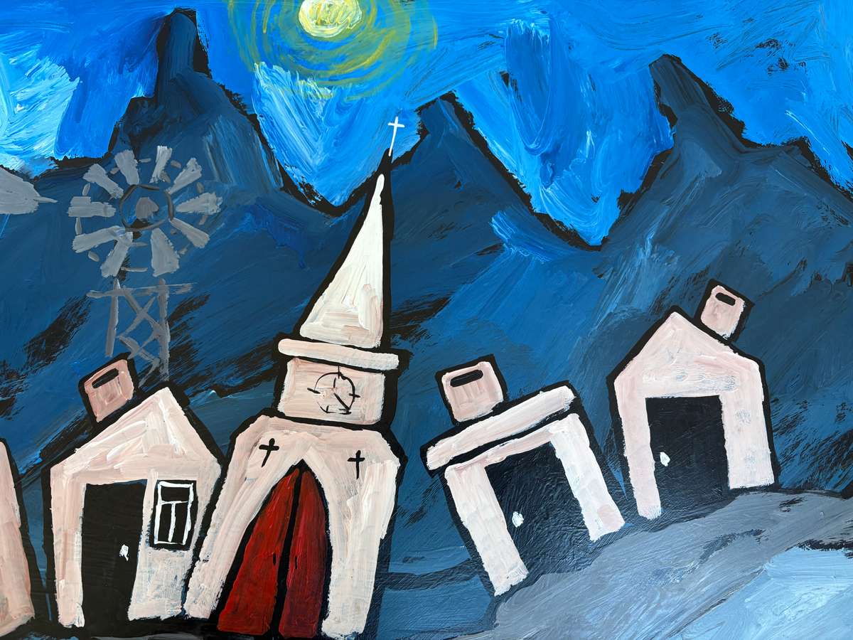 Johan De Vries art on board ,  naive contemporary 2001 (1945-2002)