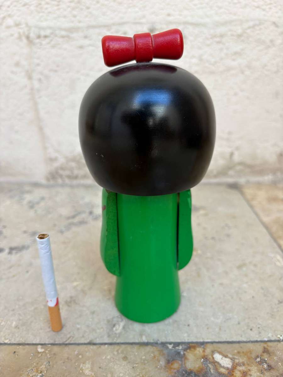 Vintage kokeshi doll Japan 20 cm plus one