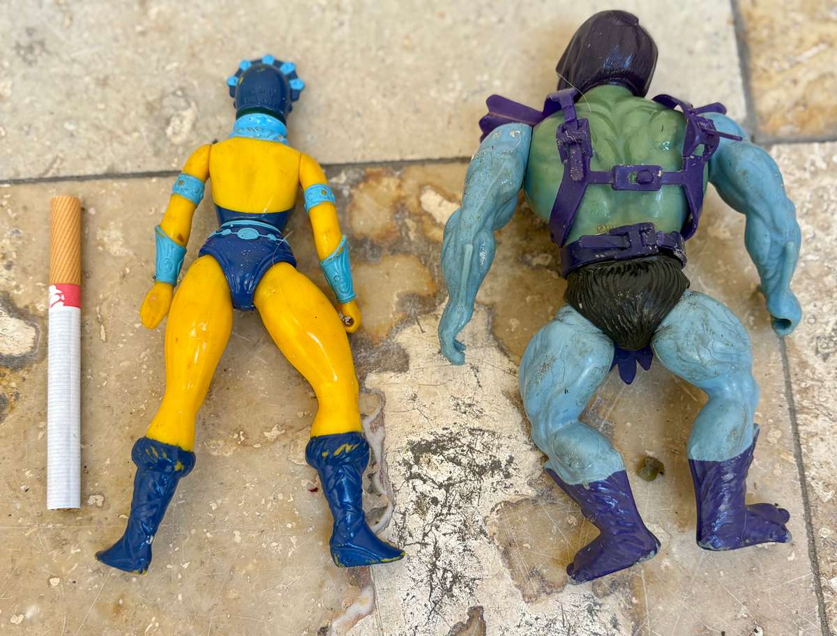 He man 1982 Skelitor and  Evil-Lyn of He-Man-Masters of the Universe 87 Vintage Figure pair