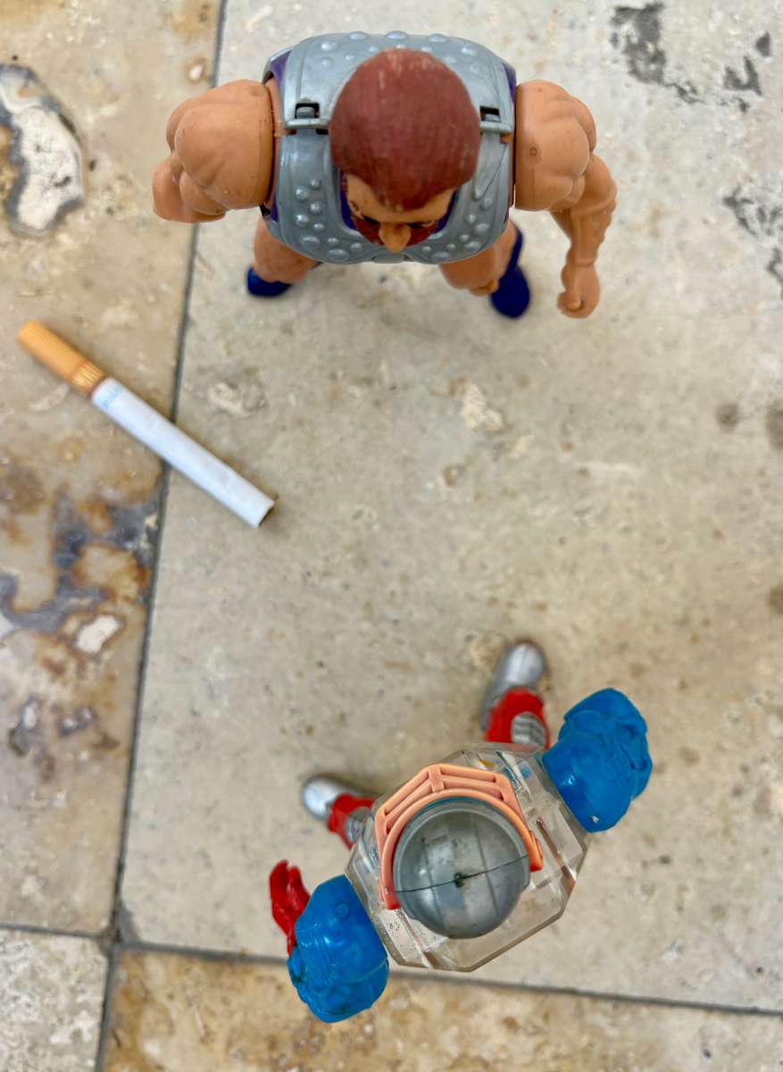 Vintage He-man Roboto Masters Of The Universe +he man  Fisto action figure pair