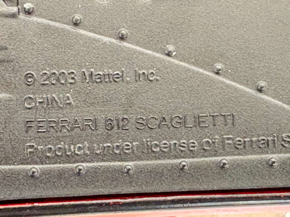 Ferrari 612 Scaglietti 2010 red 1/18 HotWheels 2003