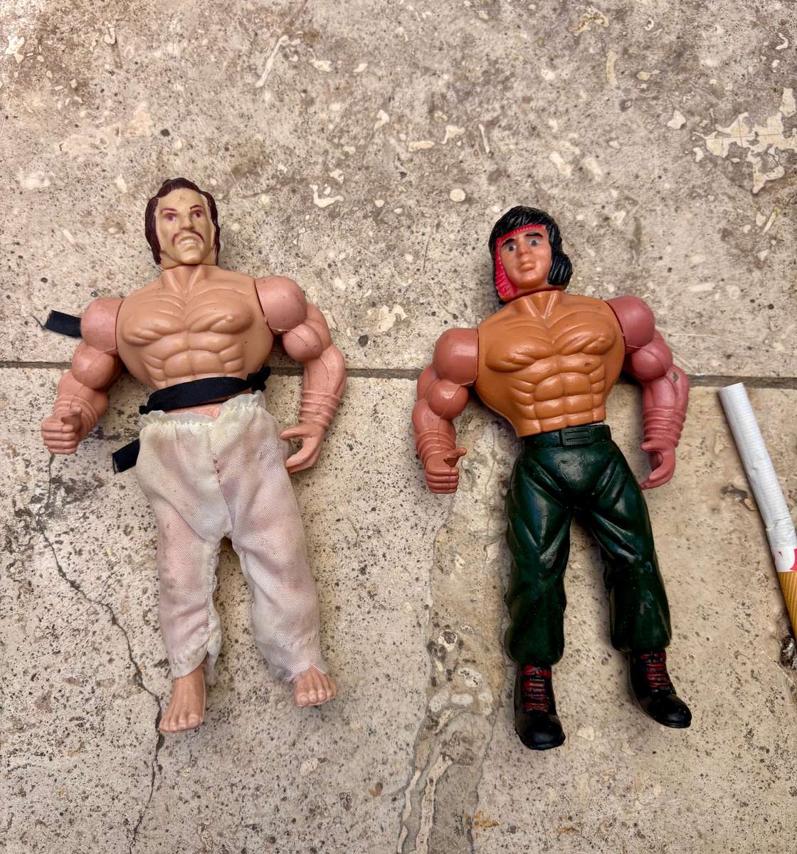 1985 JOHN RAMBO Vintage Figure With friend pair in box