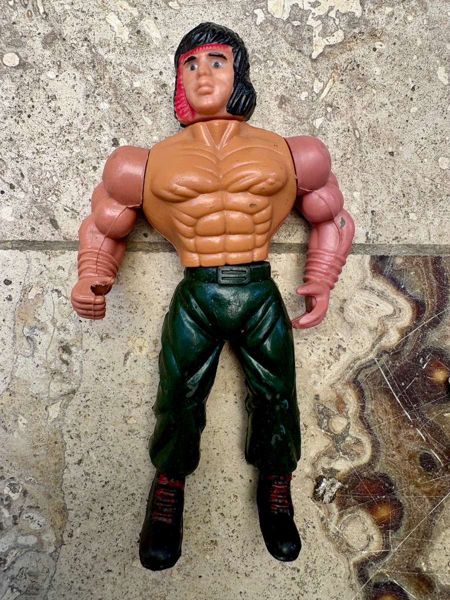 1985 JOHN RAMBO Vintage Figure With friend pair in box