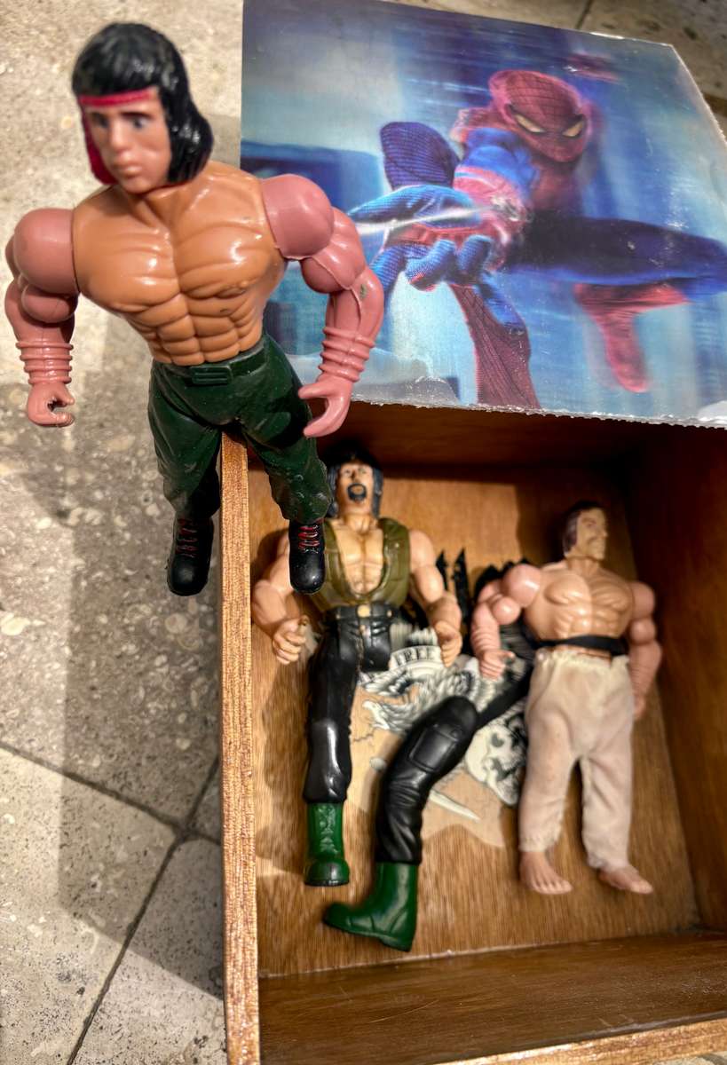 1985 JOHN RAMBO Vintage Figure With friend pair in box