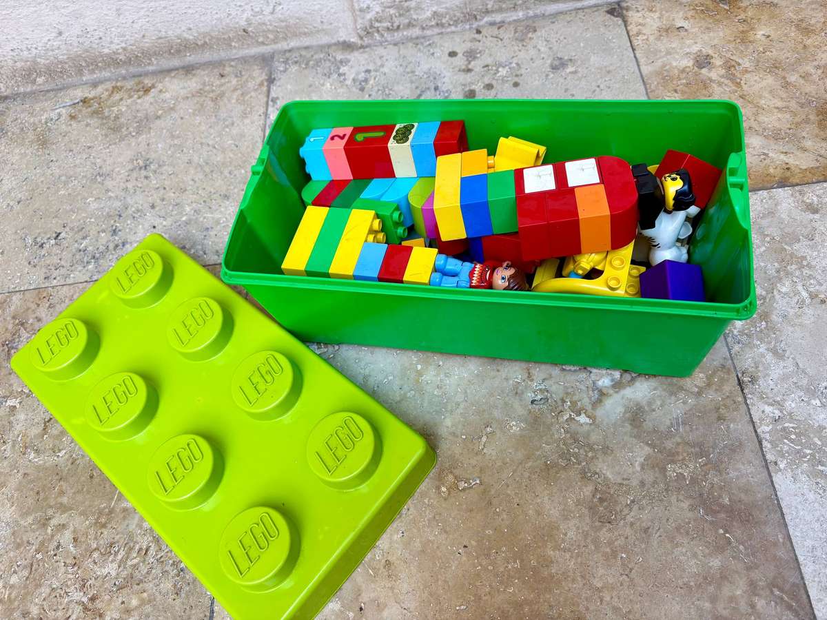 Large Lego duplo lot in Lego box