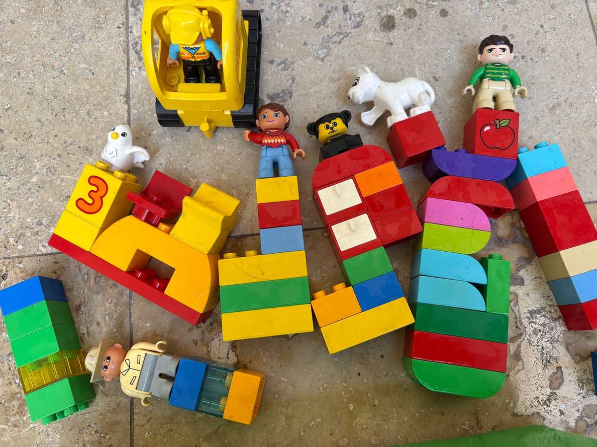 Large Lego duplo lot in Lego box