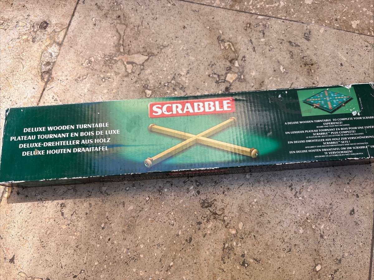 Deluxe wooden turntable scrabble