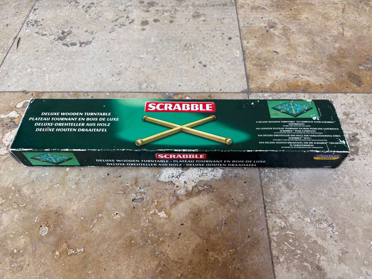 Deluxe wooden turntable scrabble