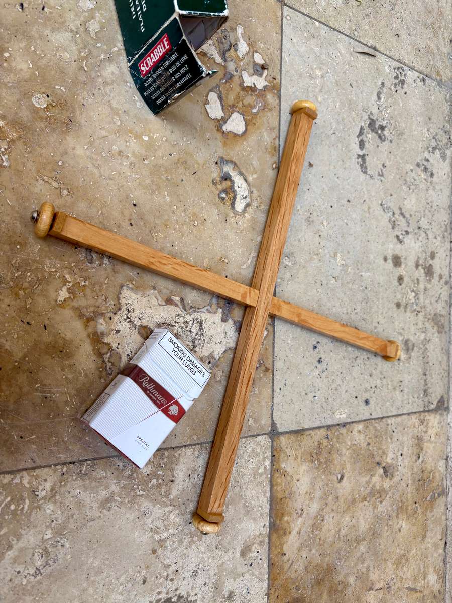 Deluxe wooden turntable scrabble