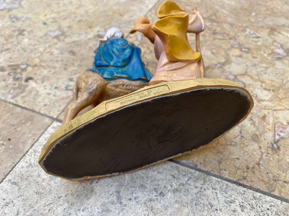 Fontanini religious flight to safety nativity figure Joseph Mary Jesus