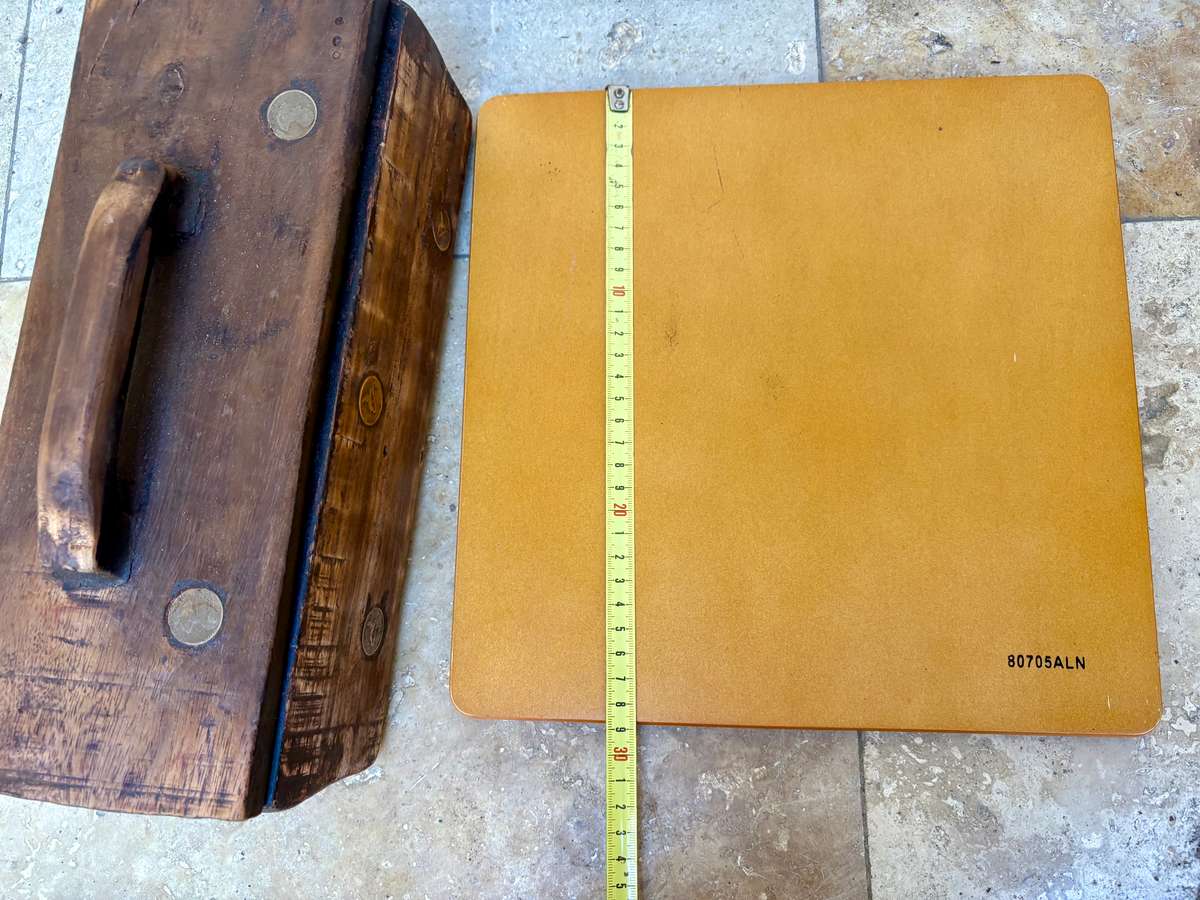 Vintage wood chess set 30 cm