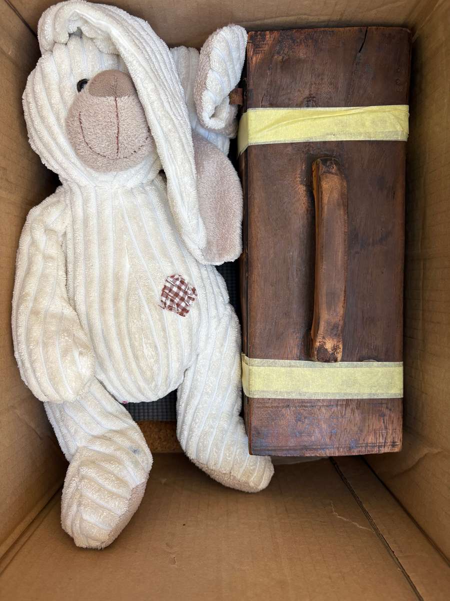 Vintage wood chess set 30 cm