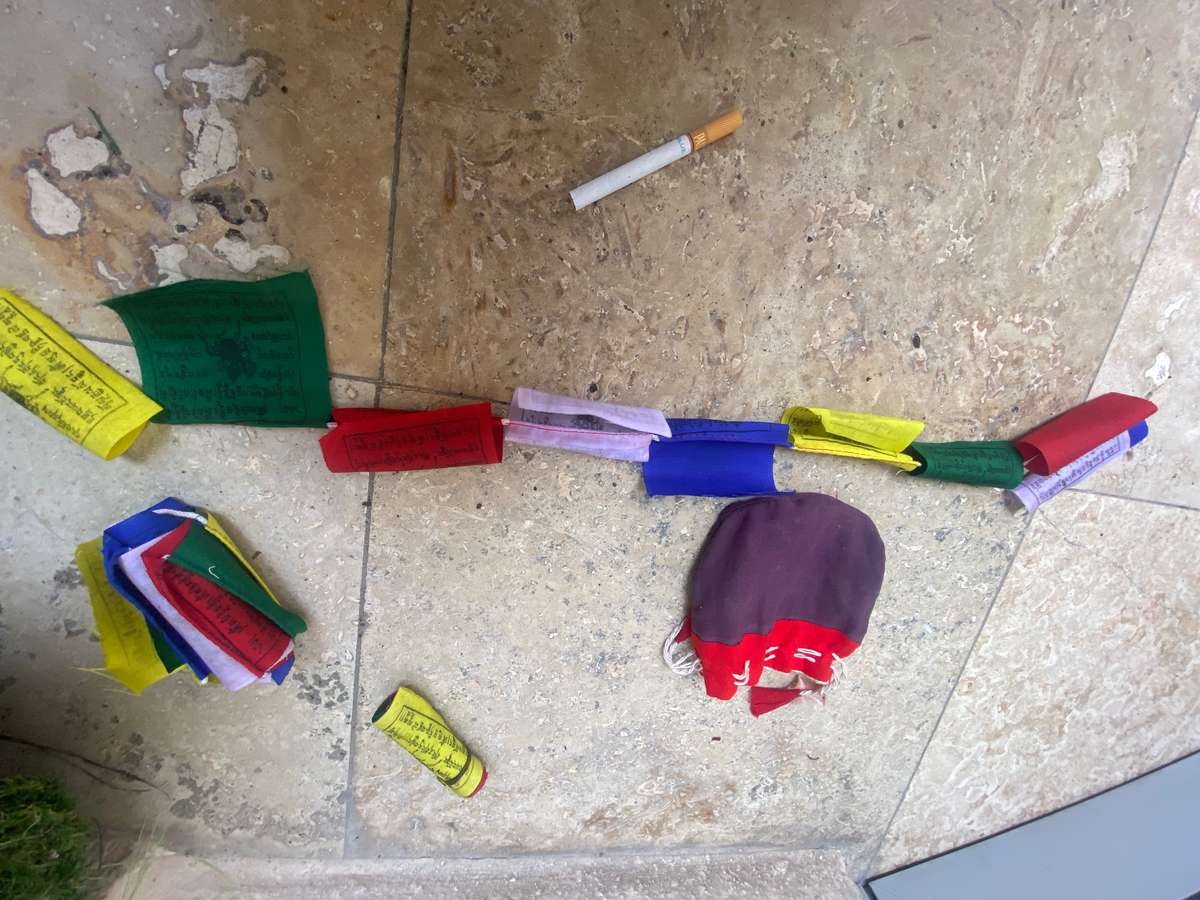 Tibet prayer flag bundle of 3 in pouch total 3m