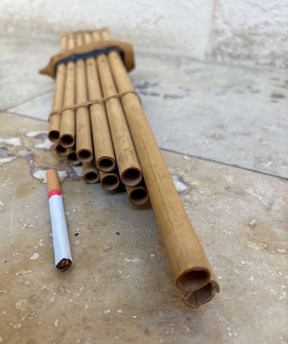 Thai traditional Bamboo flute , Isan Khaen musical instrument