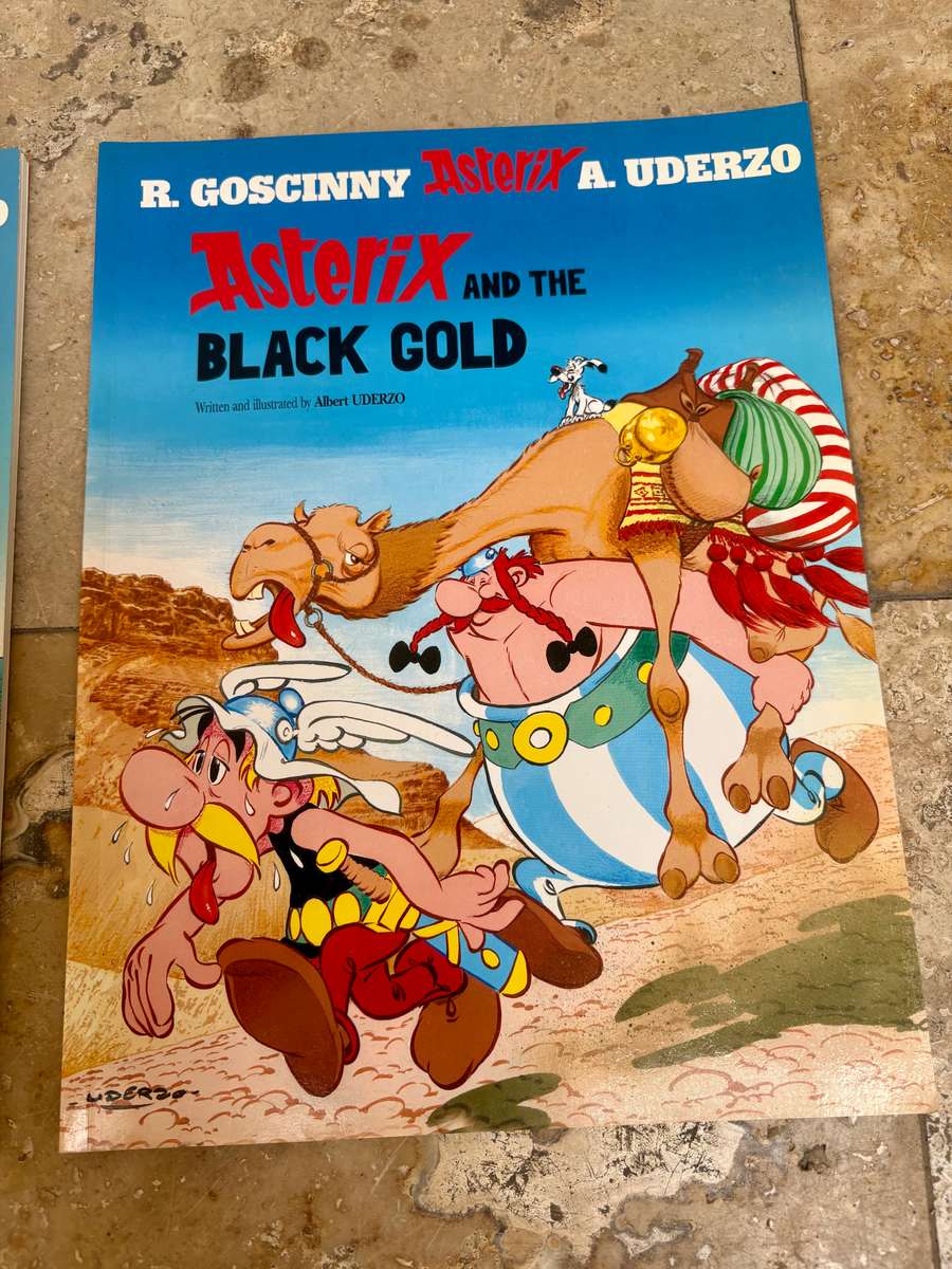 Asterix and Obelix book pair , all at sea and black Gold