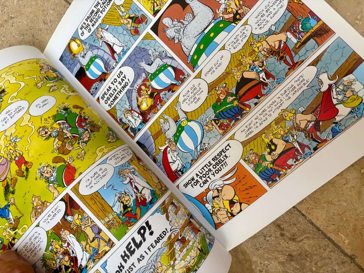 Asterix and Obelix book pair , all at sea and black Gold