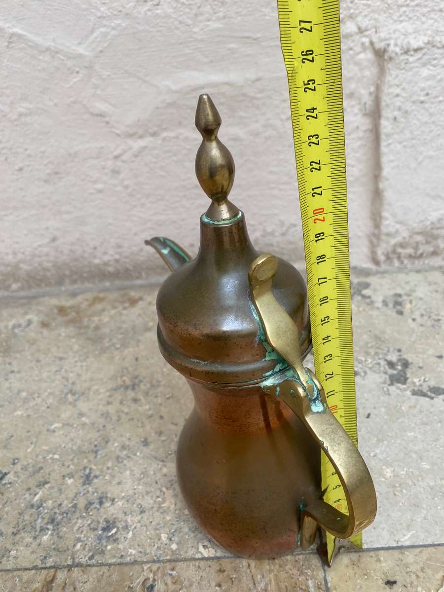 Antique Dallah copper coffee pot Arabic large