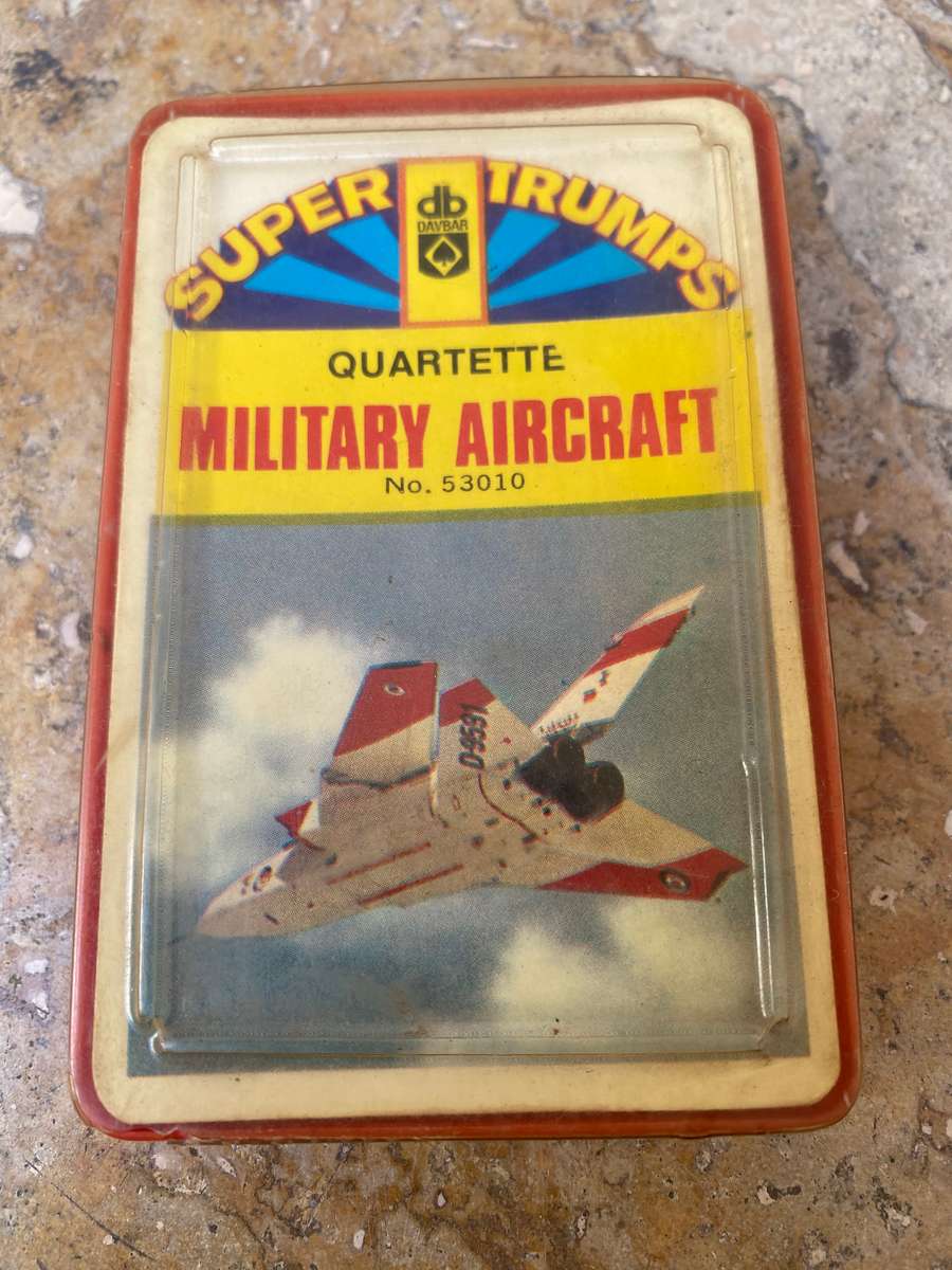 vintage super trumps supertrumps cards quartette Military aircraft  no 53010