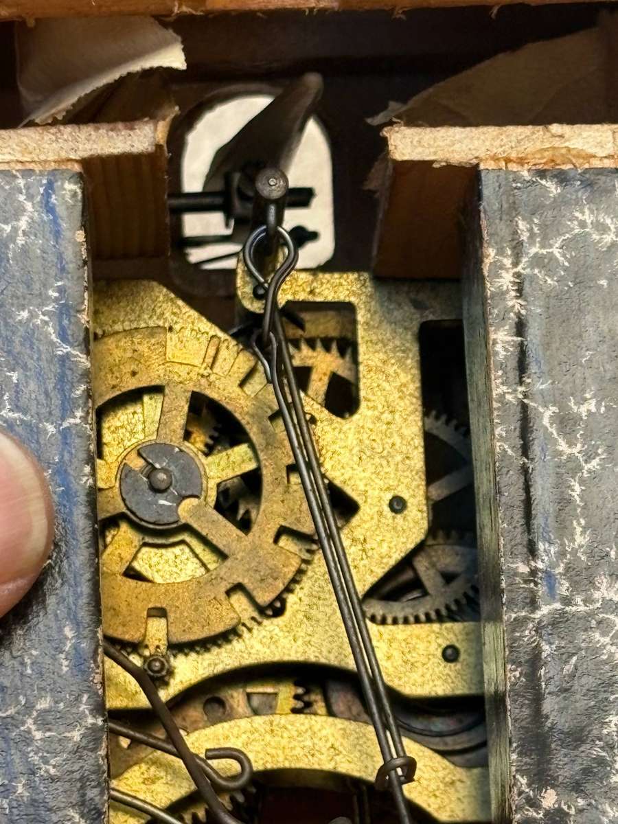Vintage Cuckoo clock German Black Forest hunter tlc