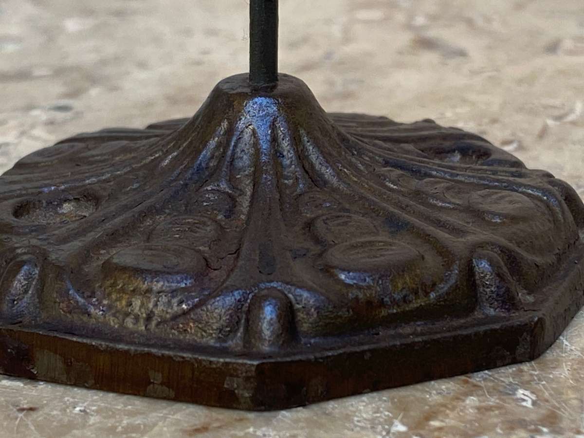 Vintage cast iron bill spike invoice holder