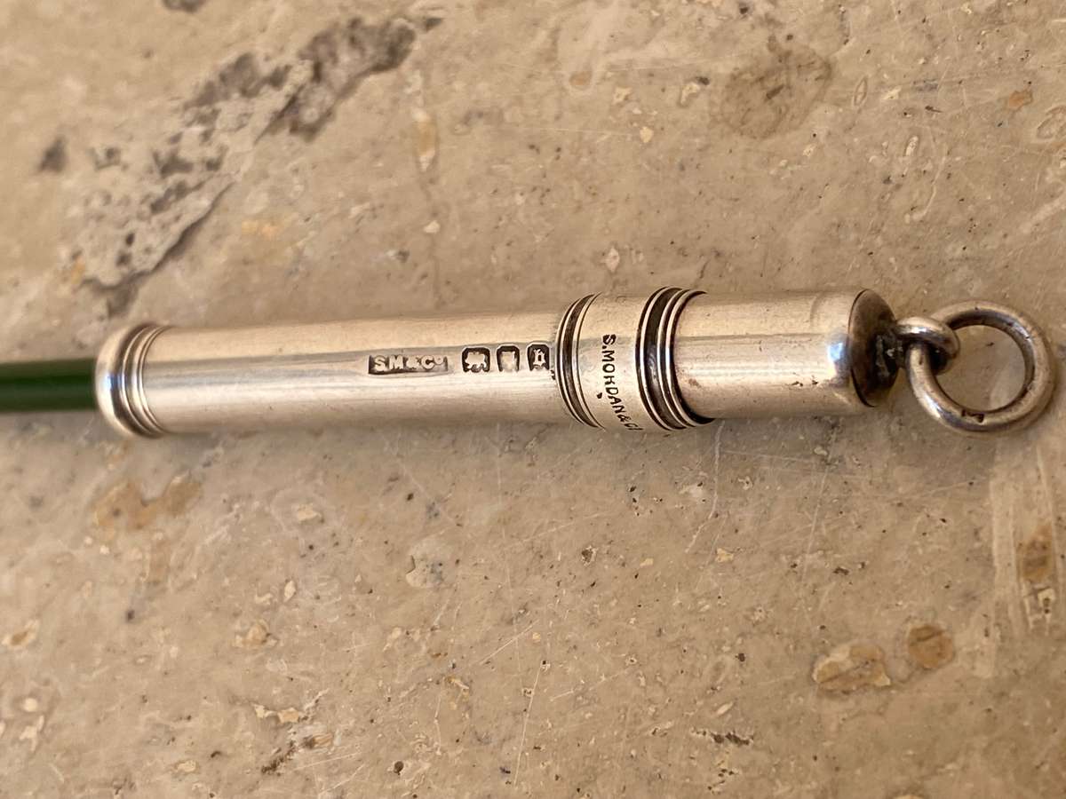 Vintage Samson Mordan sterling silver pencil holder , + antique mechanical propelling  pencil pair